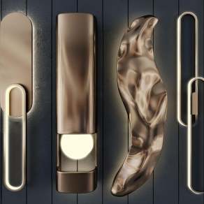 现代金属壁灯3D模型下载